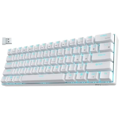 Image of RK ROYAL KLUDGE RK61 Wireless 60% Triple Mode BT5.0/2.4G/USB C Mechanical Keyboard, 61 Keys Bluetooth Compact Gaming Keyboard with Software (Hot Swappable Blue Switch, Black)