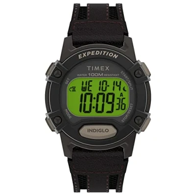 Image of Timex Expedition CAT5 Men&#039;s 41mm Leather Strap Watch TW4B24500