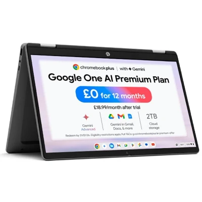 Image of HP x360 14b cd0500sa 14&quot; 2 in 1 Chromebook Intel®Core i3, 256 GB UFS, Silver, Silver/Grey