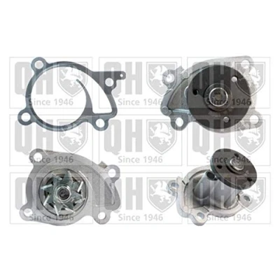 Image of 2002000001, 2002001100 Water pump QUINTON HAZELL QCP3708 for V ribbed belt pulley NISSAN: Qashqai / Qashqai+2 I, 2, Juke, RENAULT: Kadjar