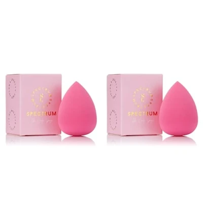 Image of Spectrum Collections Wonder Makeup Sponge, Beauty Blending Sponge for Under Eye Concealer and Foundation, Latex Free a Flawless Base, Pink Duo Pack