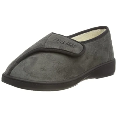 Image of PodoWell Unisex Amiral Slipper, Grey, 6.5 UK Wide