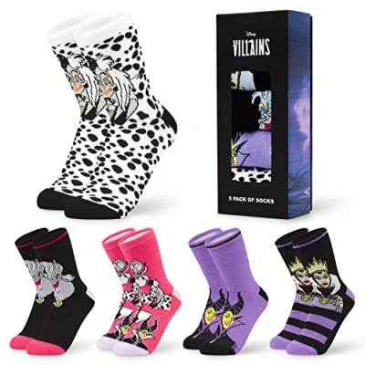 Image of Disney Stitch Socks Women Baby Yoda Soft Stretchy Calf Length for Teenagers 5 Pack One Size Gifts