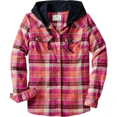 Image of Legendary Whitetails Women&#039;s Standard Lumber Jane Hooded Flannel Shirt, Fusion Plaid, X Large