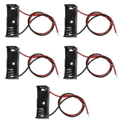 Image of the Lord of Tools 5Pcs 12V A23L 23A Plastic Spring Clip Battery Holder Case with Wire Leads Suitable for 1 x A23 8LR932 MN21 V23GA LR23