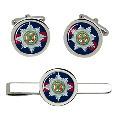 Image of Irish Guards, British Army Cufflinks and Tie Clip Set