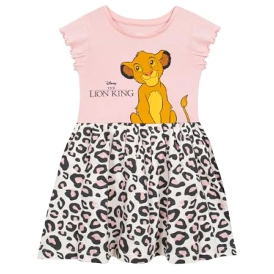 Image of Disney Dress The Lion King Girls Summer Girls&#039; Dresses Official Merchandise Pink 4 5 Years