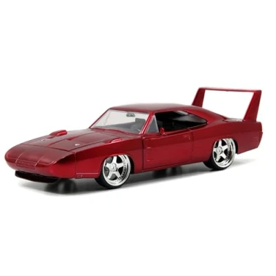 Image of Jada 253203029 1969 Dodge Charger Fast And The Furious Diecast Replica Car, Daytona Red, standard size