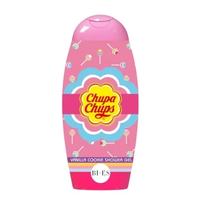 Image of Chupa Chups Vanilla Cookie Shower Gel for Kids &amp; Adults Hydrating Gentle 2 in 1 Body Wash Shampoo with Glycerine, Soft Nourished Skin, on Sensitive Ages 3+, 250ml