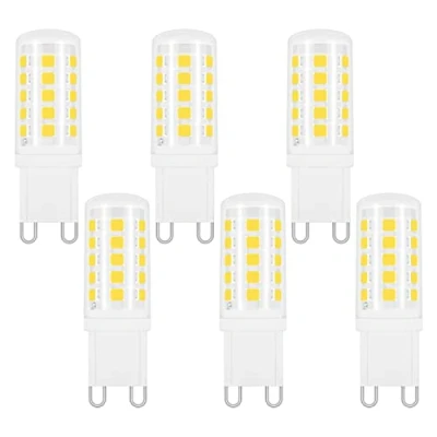 Image of Akynite G9 LED Bulbs 4W Cool White 6000K, Equivalent to Bi Pin Halogen Bulb 33W 40W, 400LM, AC220 240V, Capsule Daylight White, Not Dimmable, No Flicker, 6 Pack