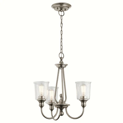 Image of Waverly 3 Light Chandelier, Classic Pewter, E27
