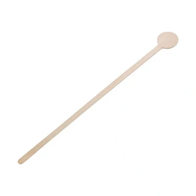 Image of Fiesta Green Compostable Wooden Cocktail Stirrers 200 mm/7.75 inch (Pack of 100), Natural Brown, Betula Wood, Material, Rustic Look Drink Stirrers, DB494