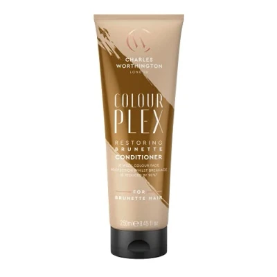 Image of Charles Worthington Colourplex Restoring Brunette Conditioner, Hair Colour Fade Protection, Salon Toning Conditioner for Brunettes, 250 ml