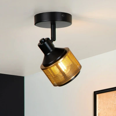 Image of Lucide Rafa downlight latticed lampshade, 1 bulb