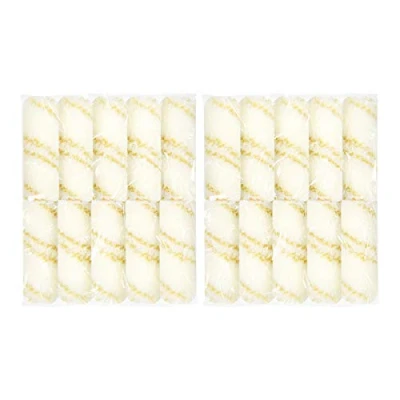 Image of HARDY WORKING TOOLS 20x Painter&#039;s Rollers, 10 cm, Pile Height 12 mm, Diameter 15 Yellow/White