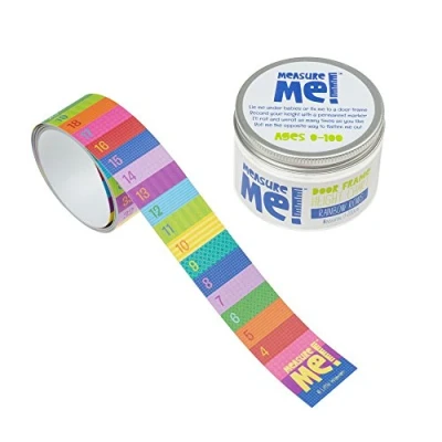 Image of Measure Me! Roll up Door Frame Height Chart for Kids Rainbow Rows