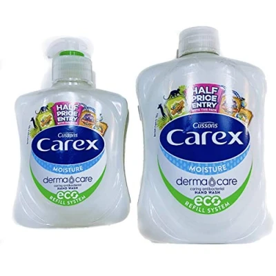 Image of Carex Moisture Plus Antibacterial Handwash 1x500ml and 1x250ml Pump Refill bottles