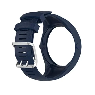 Image of Huabao Watch Strap Compatible with Polar M200,Adjustable Silicone Sports Replacement Band for M200 Smart (Dark blue)