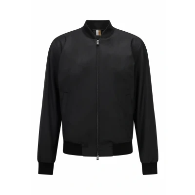 Image of BOSS Mens H Hanry BMB B1 Zip up Jacket in Virgin Wool Serge
