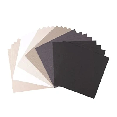 Image of Florence Cardstock Textured Multicoloured Coloured Card Making Supplies 6 x inch Black 24 Sheets Paper for Scrapbooking, and Other Crafts 216 gsm