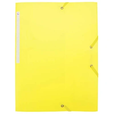 Image of Waytex Elasticated Folder with 3 Flaps Polypropylene 4.5/10 Soft and Opaque A4 Yellow 931454 1