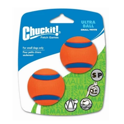Image of Chuckit Ultra Ball High Bounce Rubber Dog Ball, 2 Small Balls