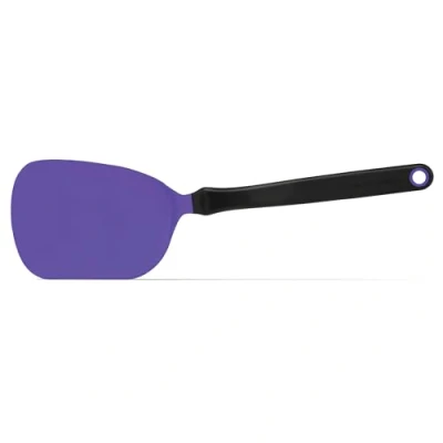 Image of Dreamfarm Chopula Super Flexible Sit Up Kitchen Utensil Flipping, Chopping, &amp; Serving Spatula Chops Food in The Pan Purple