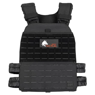 Image of WOLF TACTICAL Adjustable Weighted Vest WODs, Strength and Endurance Training, Fitness Workouts, Running