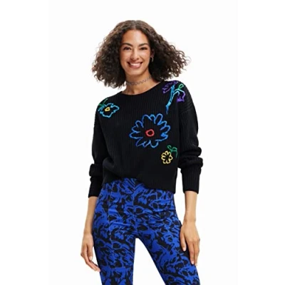 Image of Desigual Women&#039;s Sweat_Change 2000 Sweatshirt, Black, M
