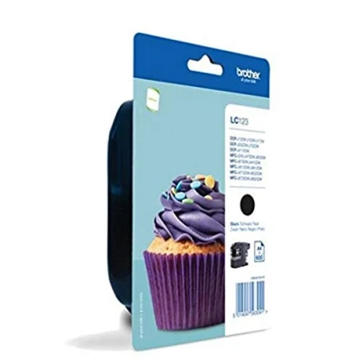 Image of Brother LC 123BKBP 123 Ink Cartridge Standard Capacity 600 Page in Blister Packaging Black