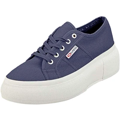 Image of Superga Women&#039;s 2287 cotw Trainers, Blue Navy 933, 8 UK
