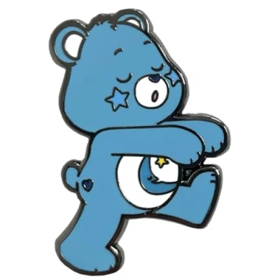 Image of Pawprint Family Bedtime Bear Enamel Pin Badge Care Bears Unlock the Magic Official Merchandise