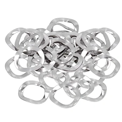 Image of M12 Wave Washer,100 Pcs Spring Washer Assortment Kit M3 M 4 M5 M6 M8 M10 A2 Stainless Steel Compression Type Wavy Crinkle Washers