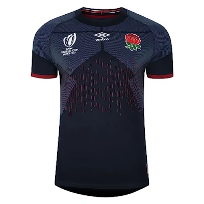 Image of Umbro Kids England Rugby RWC Alternative Pro Shirt 2023 2024 Navy 13 Years