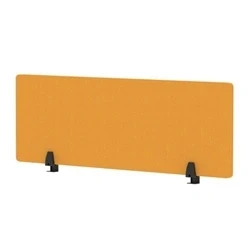 Image of Air Desktop Screen 1200x400mm Bespoke Senna Yellow Fabric