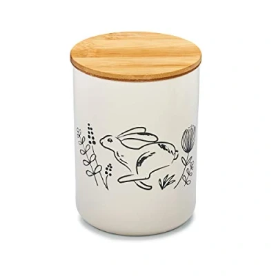 Image of Cooksmart Ceramic Coffee Canister Tea Sugar Canisters For All Type Of Kitchens And Storage Jars With Modern Designs Country Animals