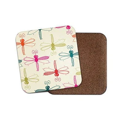 Image of 1 x Pretty Dragonflies Coaster Dragonfly Insect Wildlife Mum Auntie #14947