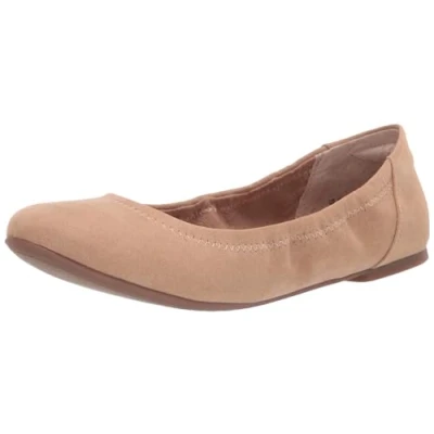 Image of Amazon Essentials Women&#039;s Belice Ballet Flat, Tan Microsuede, 3 UK