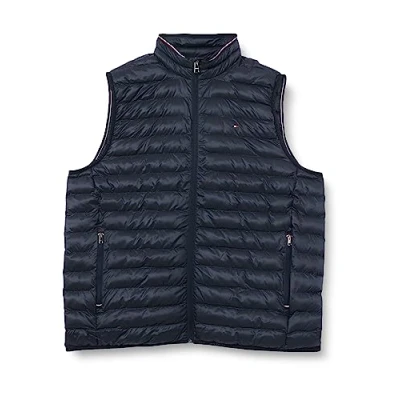 Image of Tommy Hilfiger Packable VEST Waistcoat, Men&#039;s, Size: XXL, Desert sky