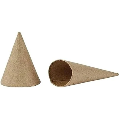 Image of Creativ Company 265501 Cones, Pack of 10 H: 14 cm, D: 7 beige