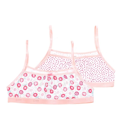 Image of Dim Girls Pack 2 Comfort Top Bra without underwires D0BV7 girl Multicolour Polyamide Size 4Y