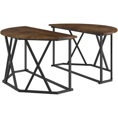Image of vidaXL Coffee Table Smoked Oak, 80x80x42 cm, Made from Engineered Wood