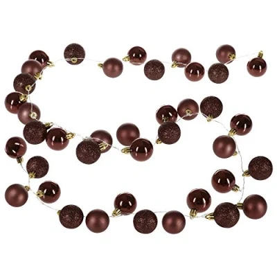 Image of CASARIA® Christmas Bauble Fairy Lights 40 LEDs Brown Baubles 2m Timer Indoor &amp; Outdoor 8 Light Effects Tree String Decorations