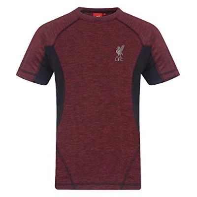 Image of Liverpool FC Official Gift Boys Poly T Shirt Red Marl 6 7 Years