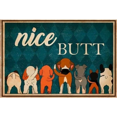 Image of TNND Love Dog Vintage Funny Dogs Nice Butt Metal Sign Art Tin Poster Gift 8x12 inch