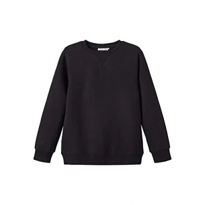Image of NAME IT Boy&#039;s Nkmleno Ls Sweat Bru Noos Sweatshirt, Black, 13 14 Years
