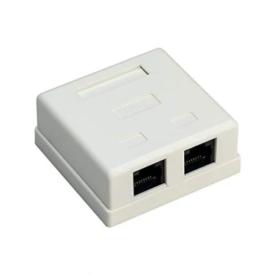Image of goobay 77633 2 port RJ45 junction box, CAT 6, UTP