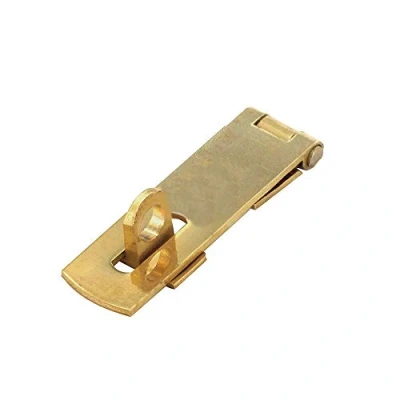 Image of Solid Brass Hasp &amp; Staple for Cupboard/Cabinet Door 1 x 50mm