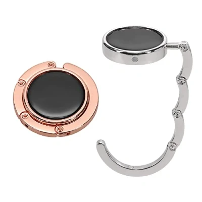 Image of kwmobile Purse Hanger for Table (Set of 2) Hook Folding Handbag Portable Bag Holder