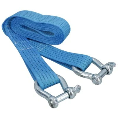Image of AB Tools Tow Rope/Towing Road Recovery Strap with Two Shackles 4 Metre 5 Ton SM008